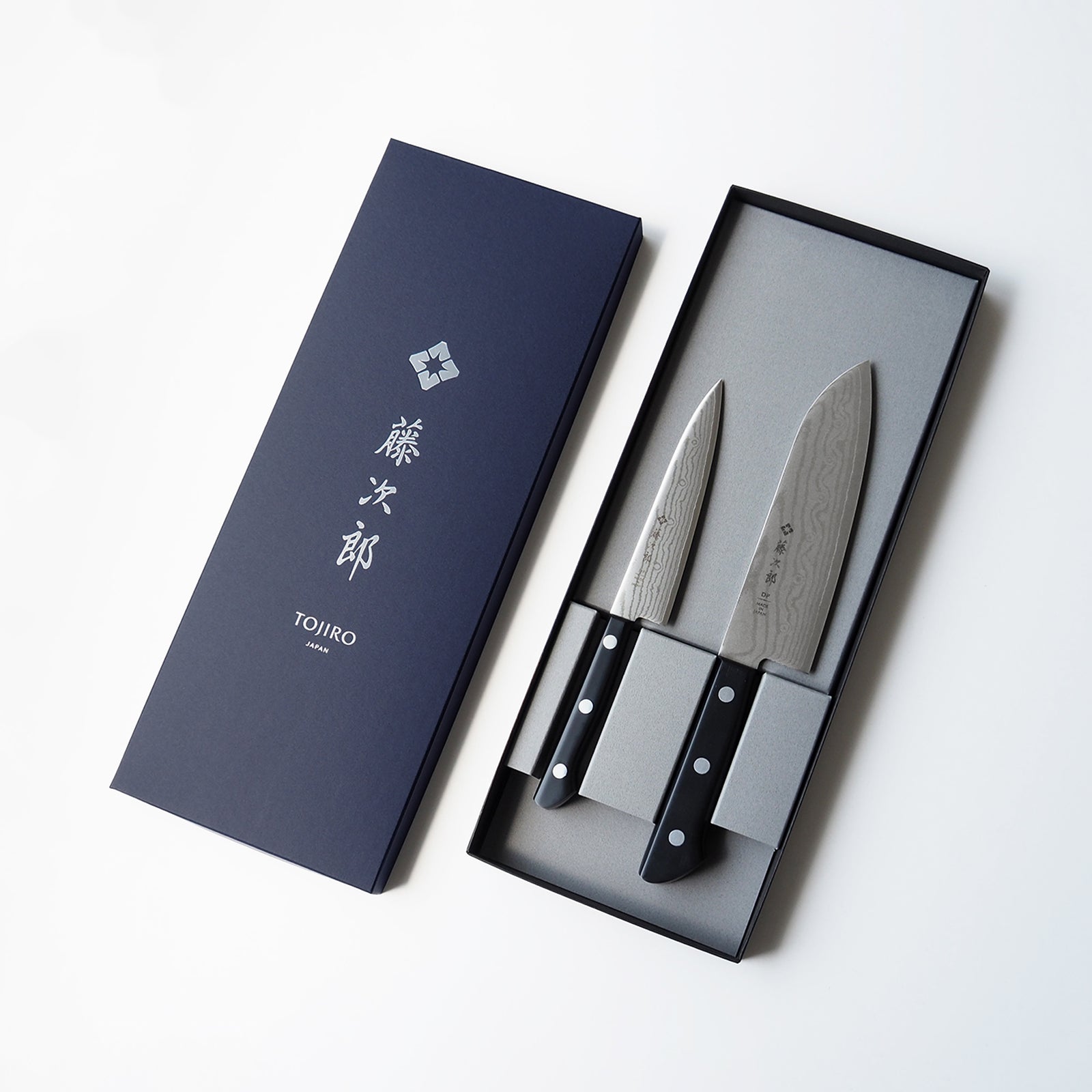 三徳包丁セット　藤次郎　BASIC ダマスカス 直営店限定＞藤次郎 BASICダマスカス 2本セット – 燕三条製包丁の
