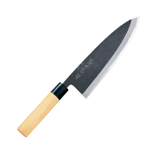 藤次郎 白紙鋼 さけ切 (黒打) 240mm